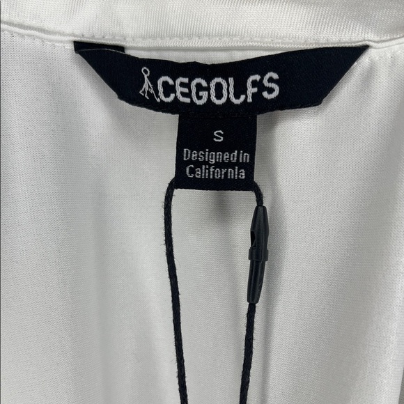 Acegolfs Women’s Stylish White Polo Shirt with Red Stripes - Picture 2 of 5